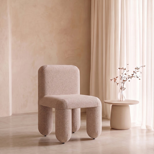 Dreoven Sculpt White Quad Velvet Chair