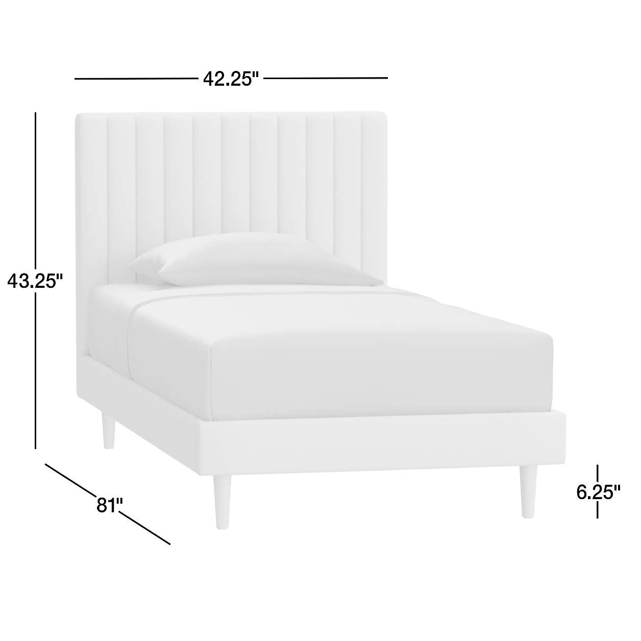 Royal Lines Cream Hued Kids Small  Storage Bed