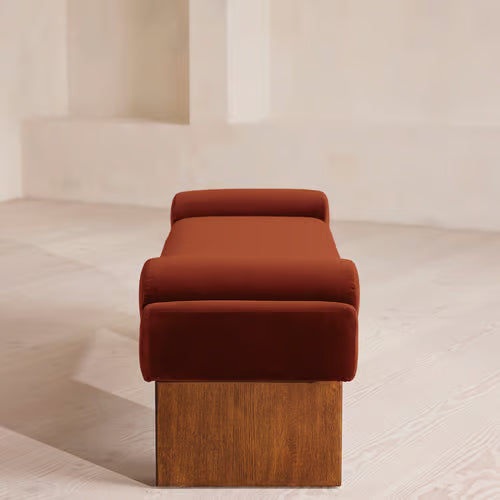Esther Bench Velvet Velvet Rust