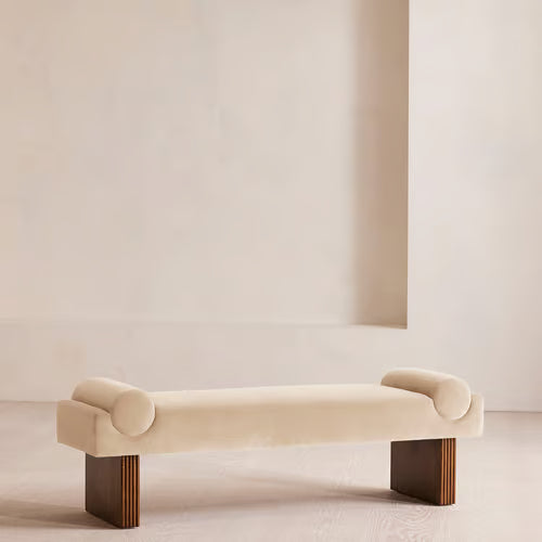 Esther Bench Velvet Velvet Porcelain