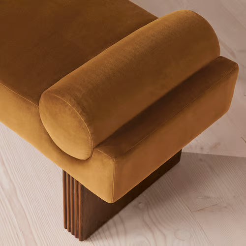 Esther Bench Velvet Velvet Mustard