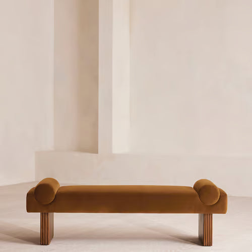 Esther Bench Velvet Velvet Mustard