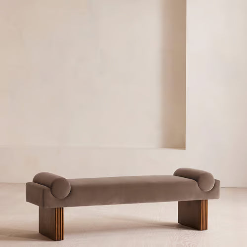 Esther Bench Velvet Velvet Taupe