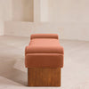 Esther Bench Velvet Velvet Antique Rose