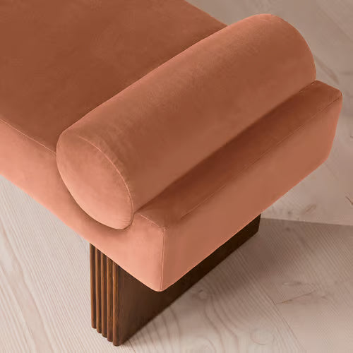 Esther Bench Velvet Velvet Antique Rose