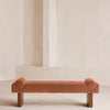 Esther Bench Velvet Velvet Antique Rose