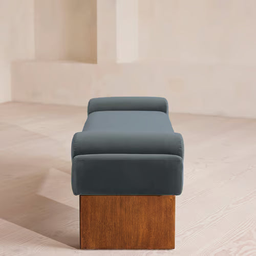 Esther Bench Velvet Velvet Grey Blue