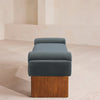 Esther Bench Velvet Velvet Grey Blue