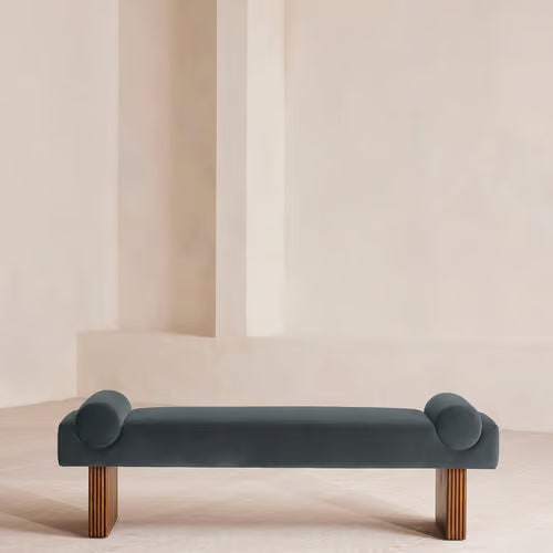 Esther Bench Velvet Velvet Grey Blue