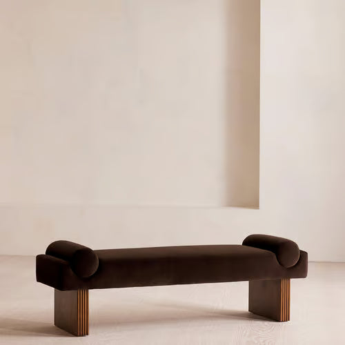 Esther Bench Velvet Velvet Chocolate