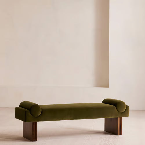 Esther Bench Velvet Velvet Olive