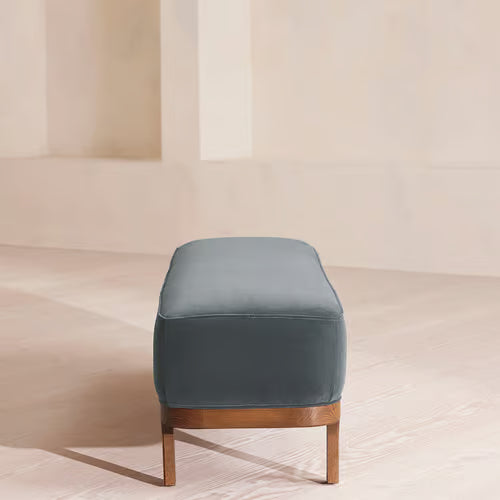 Belsa Bench Velvet Grey Blue