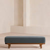 Belsa Bench Velvet Grey Blue