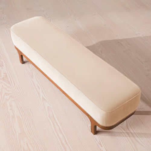 Belsa Bench Velvet Porcelain