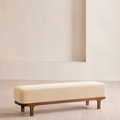 Belsa Bench Velvet Porcelain