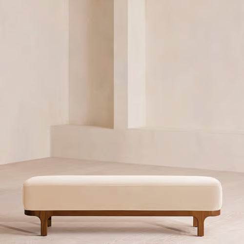 Belsa Bench Velvet Porcelain