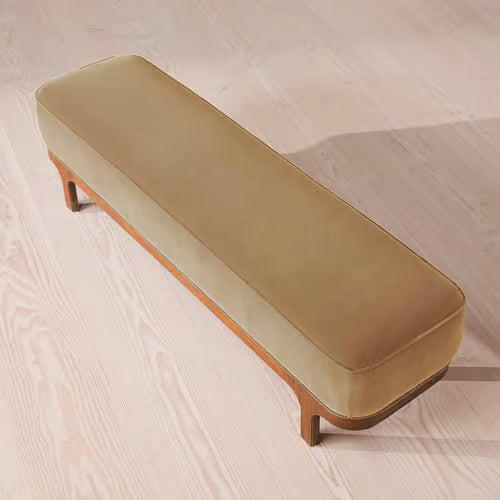 Belsa Bench Velvet Camel