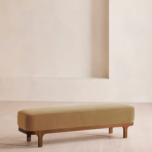 Belsa Bench Velvet Camel