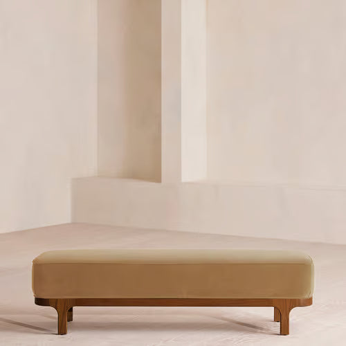Belsa Bench Velvet Camel