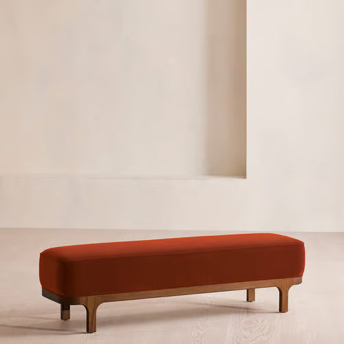 Belsa Bench Velvet Rust