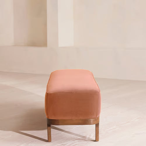 Belsa Bench Velvet Antique Rose