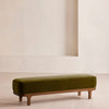 Belsa Bench Velvet Olive