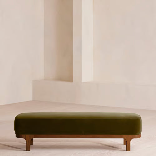 Belsa Bench Velvet Olive