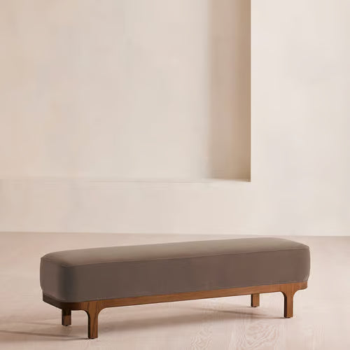 Belsa Bench Velvet Taupe