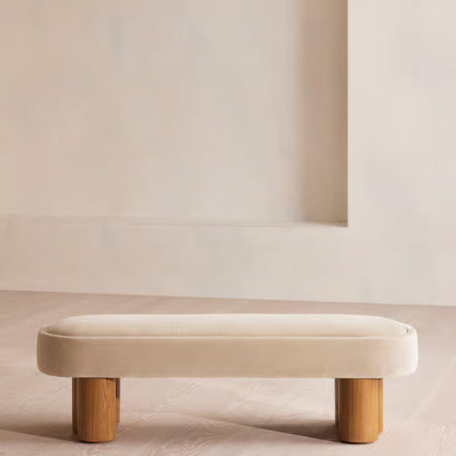 Nieve Bench Velvet Porcelain