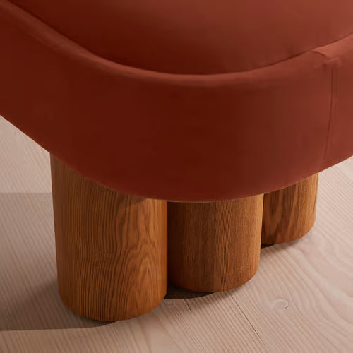 Nieve Bench Velvet Rust