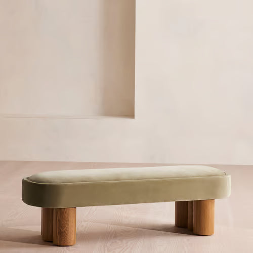 Nieve Bench Velvet Lichen