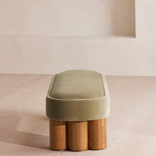 Nieve Bench Velvet Lichen
