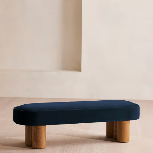Nieve Bench Velvet Royal Blue