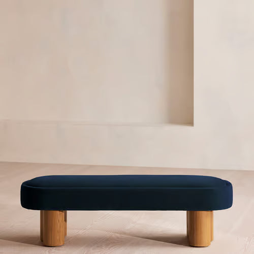 Nieve Bench Velvet Royal Blue