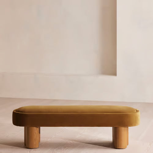 Nieve Bench Velvet Mustard