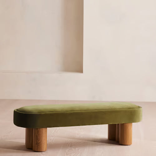 Nieve Bench Velvet Olive