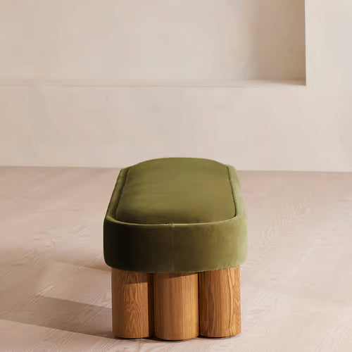 Nieve Bench Velvet Olive