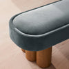 Nieve Bench Velvet Grey Blue
