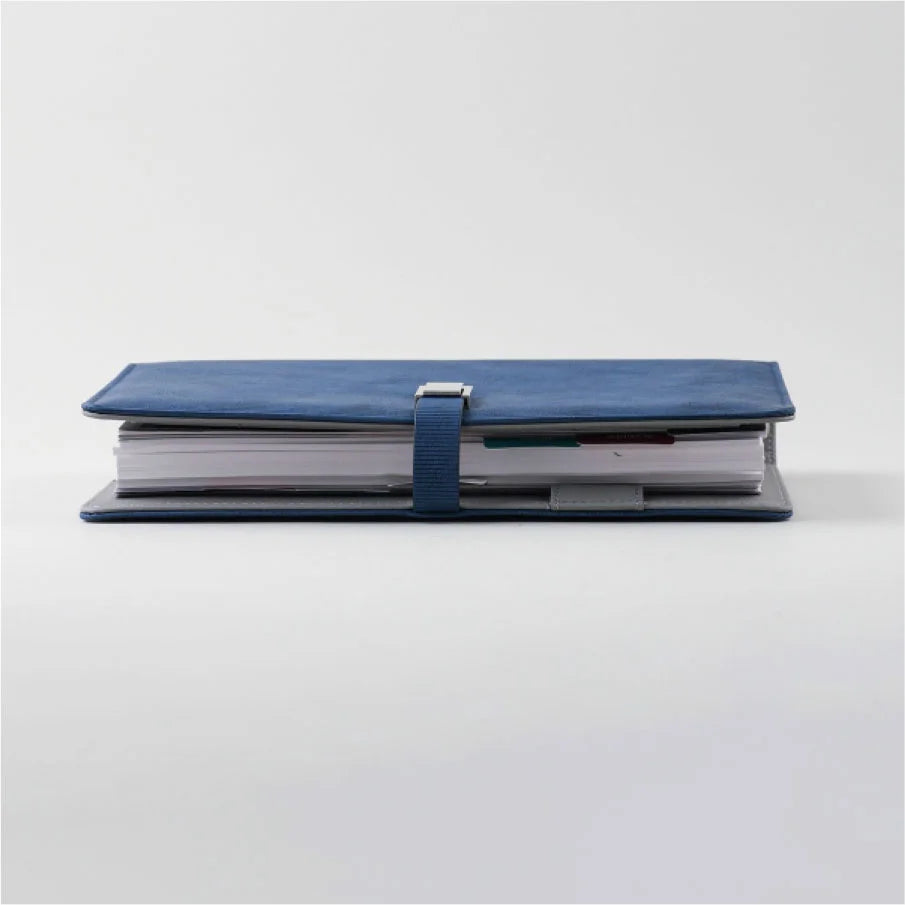 Textured Leatherite Cover Notebook with Metal Clasp Closure