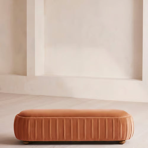 Vivienne Bench Velvet Antique Rose