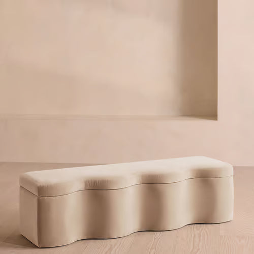 Eli Storage Bench Velvet Porcelain