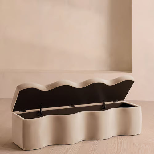 Eli Storage Bench Velvet Porcelain