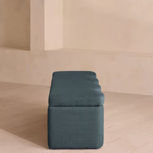 Eli Storage Bench Linen Prussian Blue
