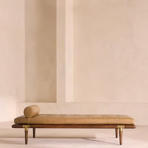 Theodore Daybed Leather Leather Honey