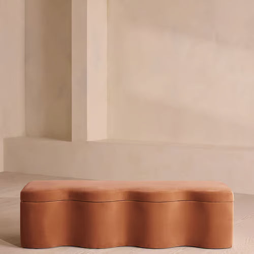 Eli Storage Bench Velvet Antique Rose