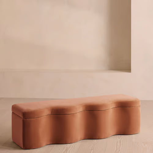 Eli Storage Bench Velvet Antique Rose