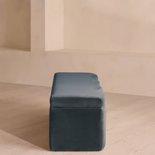 Eli Storage Bench Velvet Grey Blue