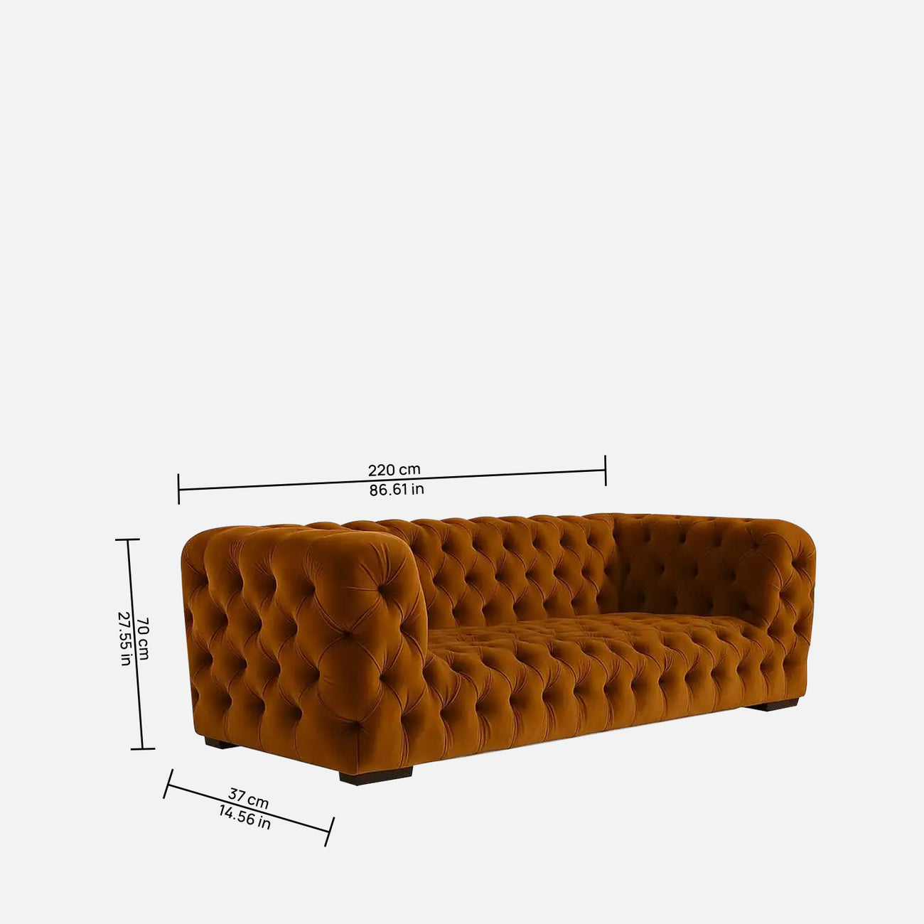 Serova Dual Tone White Brown 3 - Seater Leather Sofa