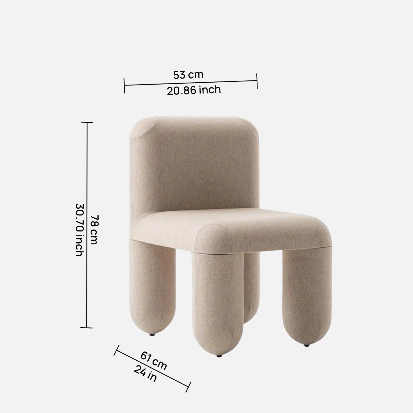 Dreoven Sculpt White Quad Velvet Chair