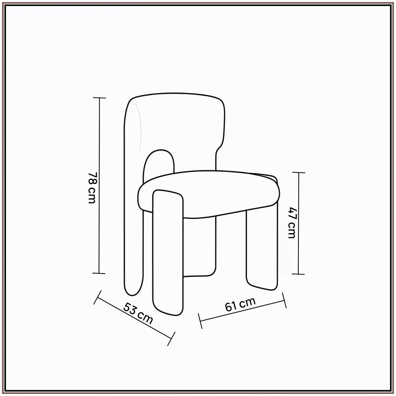UrbanOpulence Premium Boucle Dining Chair Creme